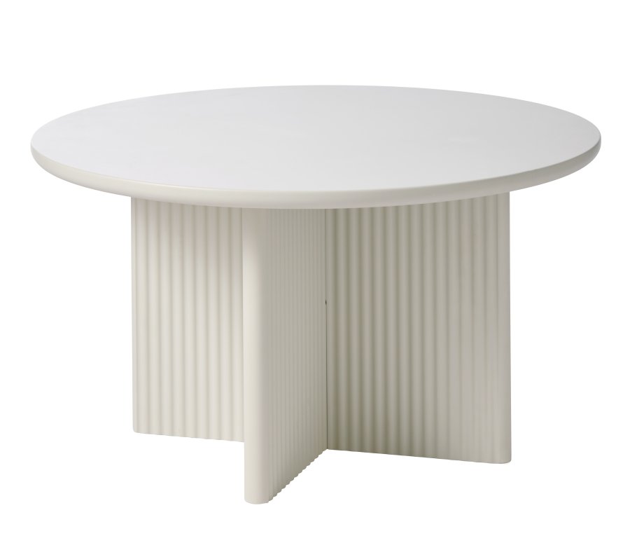 Palma sofabord, rund - greige MDF (80)