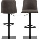 ACT NORDIC Avanja barstol, m. rygln, fodsttte og gaspatron - antracitgr stof og sort stl