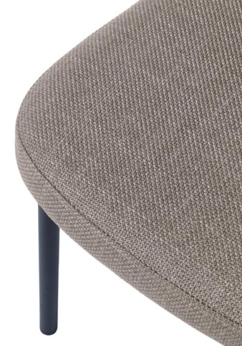 Fowler spisebordsstol - sand polyester og sorte ben