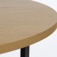 Lugo spisebord, rund - natur vildeg melamin og sort metal (120)