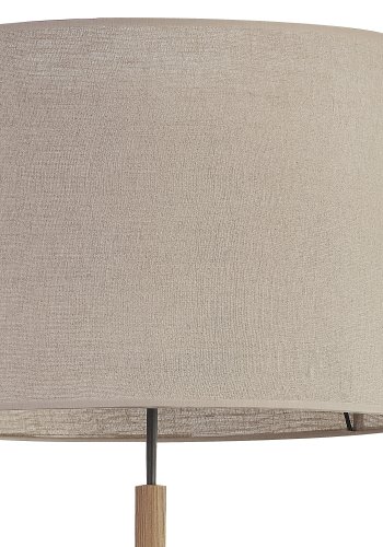 TK Deva gulvlampe - natur stof/fyrretr og sort stl