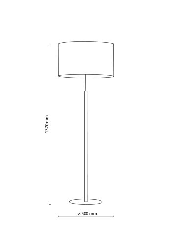 TK Deva gulvlampe - natur stof/fyrretr og sort stl