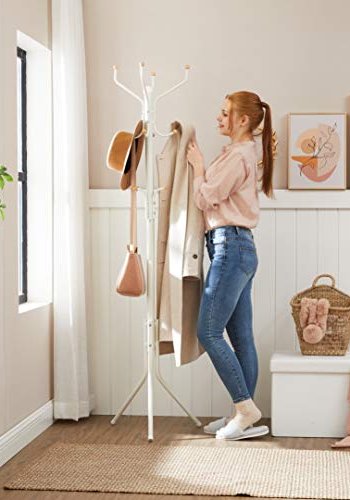 SONGMICS stumtjener, m. 12 knager - cremehvid og elfenben stl