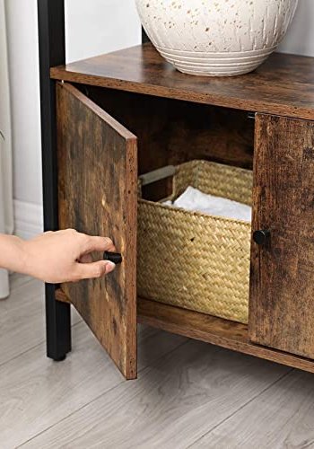 VASAGLE bogreol, m. 2 lger og 4 hylder - rustik brun spnplade og sort stl