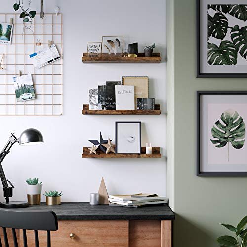 VASAGLE billedhylder - rustik brun spnplade (st med 3)