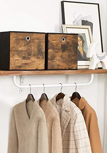 SONGMICS opbevaringskasse, foldbar - rustik brun og sort stof og pap (st med 6)