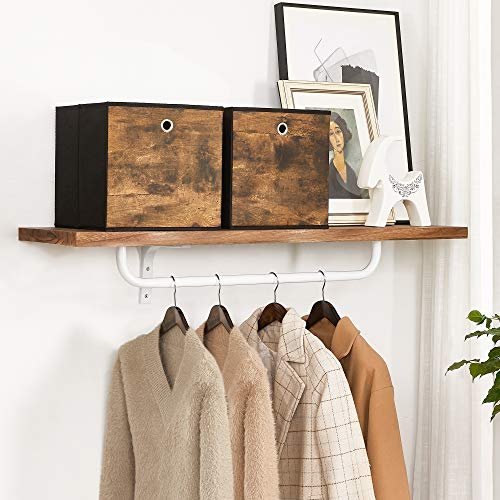 SONGMICS opbevaringskasse, foldbar - rustik brun og sort stof og pap (st med 6)