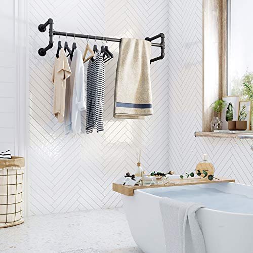 SONGMICS vghngt tjstang - sort jern (st med 2)