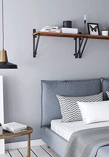 VASAGLE vghylde - brun spnplade og sort stl (st med 2)