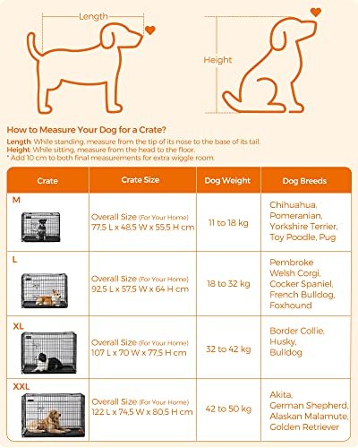 FEANDREA hundekasse, foldbar, m. hndtag og 2 lger - sort jern