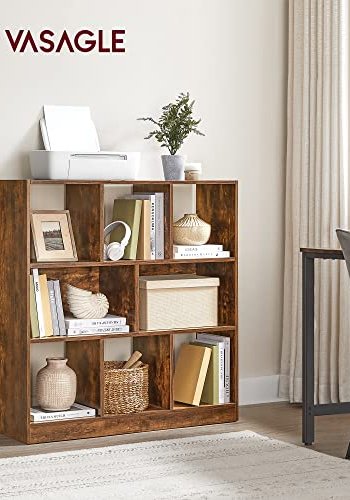 VASAGLE bogreol, m. 8 rum - rustik brun spnplade