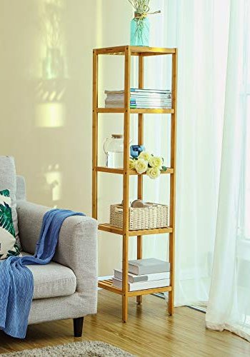 SONGMICS reol, m. 5 hylder - natur bambus