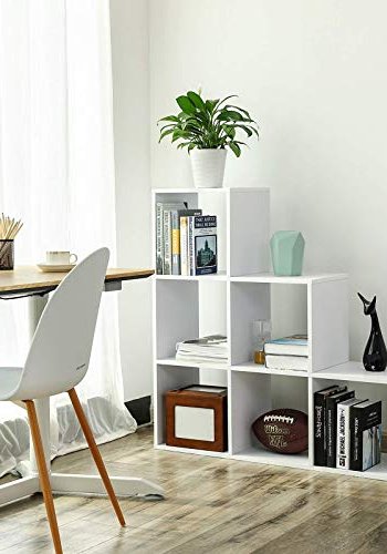 VASAGLE bogreol, m. 6 rum - hvid spnplade