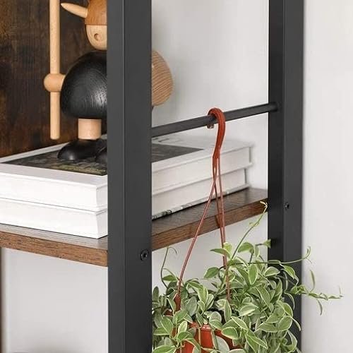 VASAGLE bogreol, m. 4 hylder - rustik brun spnplade og sort stl