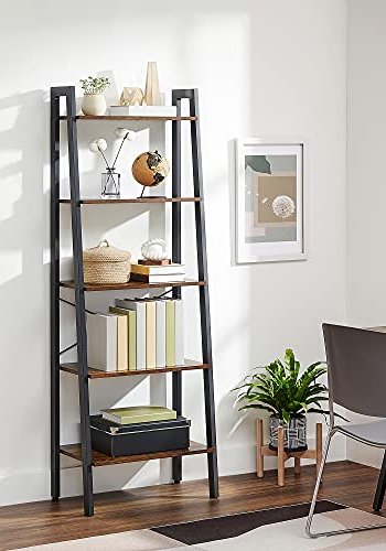 VASAGLE stigereol, m. 5 hylder - brun spnplade og sort stl