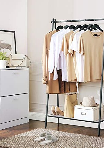 SONGMICS tjstativ, m. hylde - mat sort jern