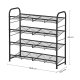 SONGMICS skohylde, m. 4 hylder, til 16 par sko - sort stl