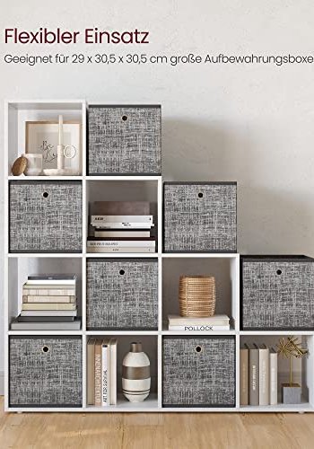 VASAGLE reol, m. 10 rum - hvid spnplade