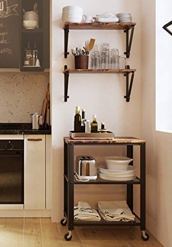 VASAGLE vghylde - brun spnplade og sort stl (st med 2)