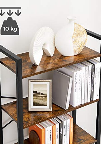 VASAGLE bogreol, m. 6 hylder - brun spnplade og sort stl