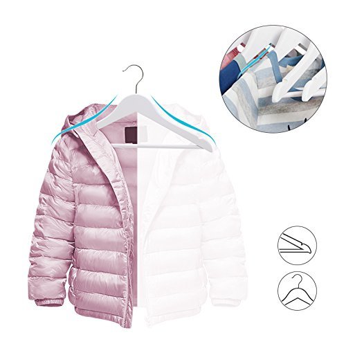 SONGMICS brnebjle, m. bro og indhak, 360° roterende krog - hvid ahorntr (st med 20)