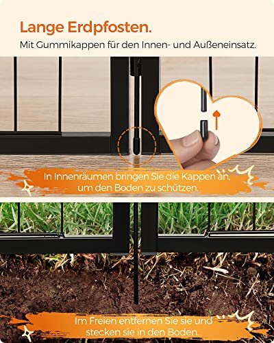 FEANDREA kravlegrd til kledyr, hunde, kaniner og smdyr, til inde og ude brug - sort jern