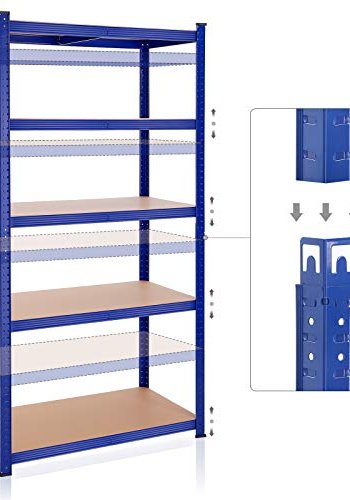 SONGMICS reol til redskabsrum, m. 5 hylder - MDF og bl stl