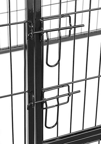 FEANDREA kravlegrd til kledyr, hunde, kaniner og smdyr, til inde og ude brug - sort jern