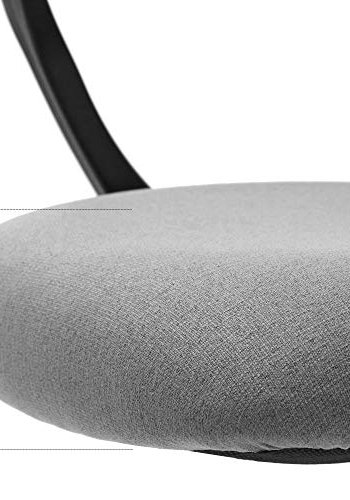 SONGMICS kontorstol, m. armln og vippefunktion, hjdejusterbar - gr polyester og stl