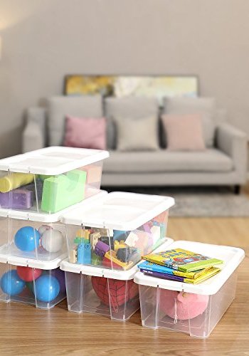 SONGMICS skoske, m. lg, til sko op til strrelse 41 - hvid og klar polypropylen (st med 12)