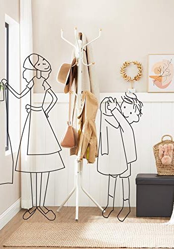 SONGMICS stumtjener, m. 12 knager - cremehvid og elfenben stl