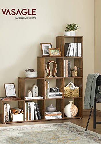 VASAGLE 10-kube reol, rumdeler - brun spnplade