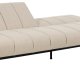 ACT NORDIC Caix sovesofa, m. click & clack, delt rygln, syninger - beige stof og sort stl (198x95)