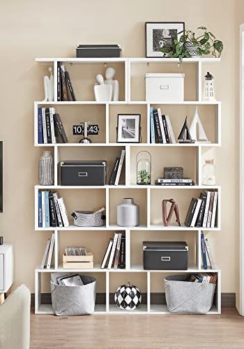 VASAGLE kubedisplay bogreol og rumdeler - hvid spnplade
