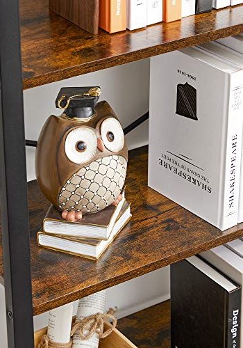 VASAGLE bogreol, m. 6 hylder - brun spnplade og sort stl