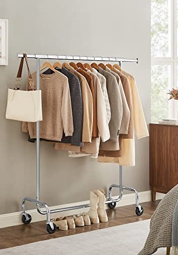 SONGMICS Heavy Duty tjstativ, m. justerbar bjlestang og hjul - slv forkromet stl