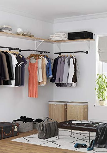 SONGMICS vghngt tjstang - sort stl (st med 2)