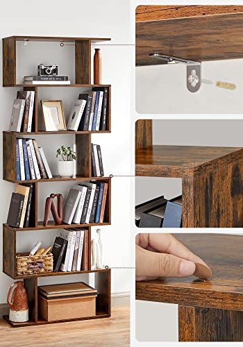 VASAGLE kubedisplay bogreol og rumdeler - brun spnplade