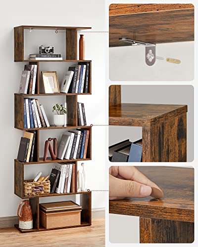 VASAGLE kubedisplay bogreol og rumdeler - brun spnplade