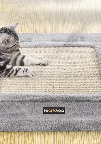 FEANDREA kradsetr, 4 niveauer, 1 platform, 1 hule, 1 pompon, 1 kurv - lysegr plys