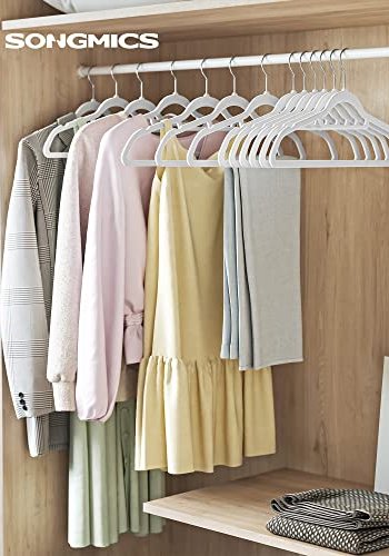 SONGMICS tjbjle, skridsikker, 360° drejekroge - hvid fljl (st med 50)