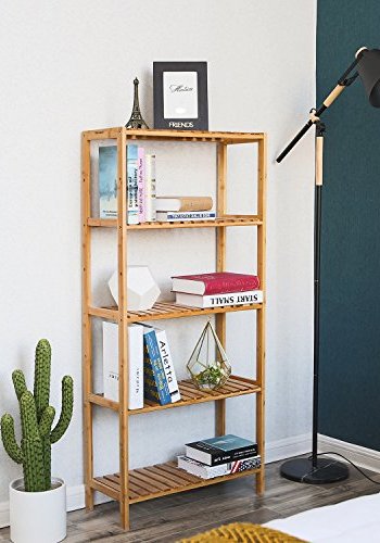 SONGMICS reol, m. 5 hylder - natur bambus