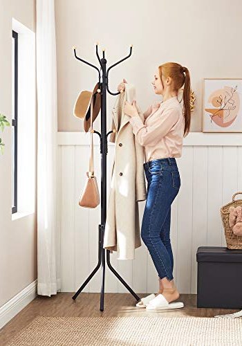 SONGMICS stumtjener, m. 12 knager - sort stl