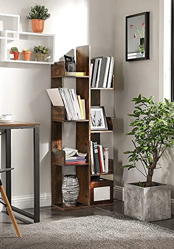 VASAGLE bogreol, m. 8 rum - rustik brun spnplade