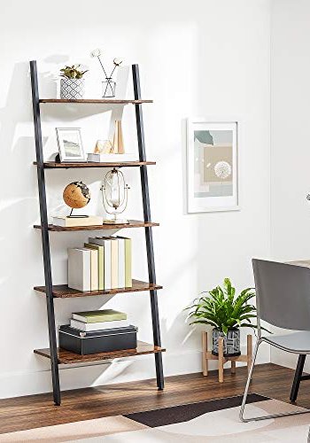 VASAGLE stigereol, m. 5 hylder - brun spnplade og sort stl