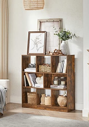VASAGLE bogreol, m. 8 rum - rustik brun spnplade