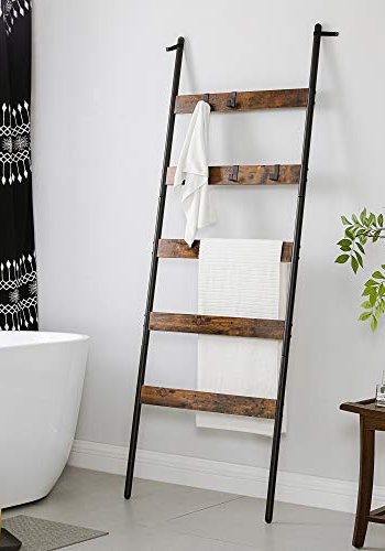 VASAGLE hndkldestige - rustik brun spnplade og sort stl