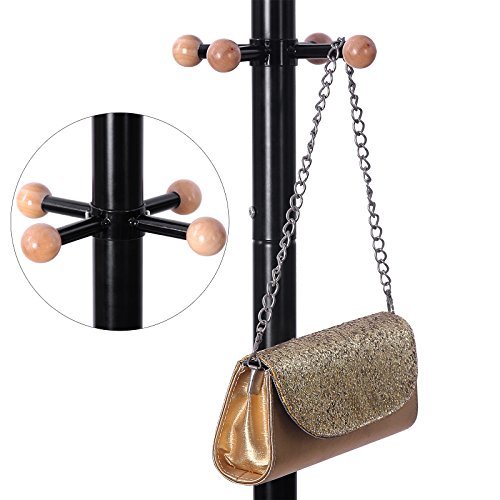 SONGMICS stumtjener, m. 12 knager - sort jern