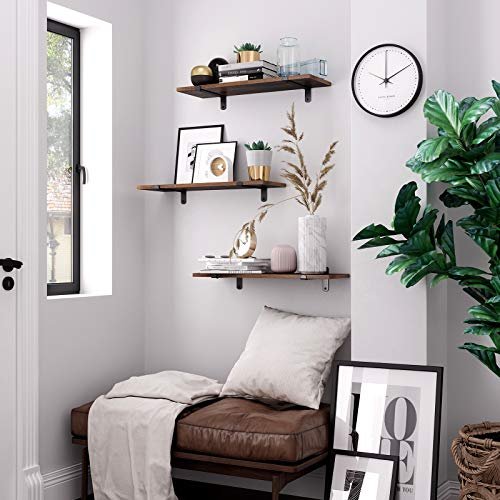 SONGMICS vghylde, rektangulr - brun MDF og sort jern (st med 2)