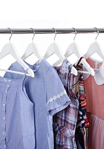 SONGMICS brnebjle, m. bro og indhak, 360° roterende krog - hvid ahorntr (st med 20)